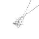Sterling-Silver-Cubic-Zirconia-Pave-Paw-Print-Pendant Sale