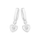 Sterling-Silver-Cubic-Zirconia-Delicate-Heart-Drop-Earrings Sale