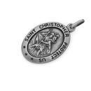Silver-20mm-Oval-St-Christopher-Medal-Charm Sale