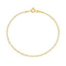 9ct-Gold-185cm-Two-Tone-Diamond-Cut-Marine-Bracelet Sale