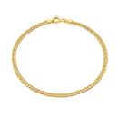 9ct-Gold-195cm-Solid-Double-Curb-Bracelet Sale