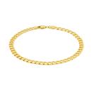 9ct-Gold-195cm-Solid-Bevelled-Curb-Bracelet Sale