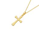 9ct-Gold-Polished-Fluted-Cross-Pendant Sale