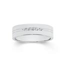 Sterling-Silver-5-Cubic-Zirconia-Double-Line-Gents-Ring Sale