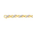 9ct-Gold-Diamond-Infinity-Link-Bracelet Sale