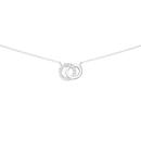 Silver-CZ-423cm-Circles-of-Love-Necklet Sale