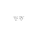 Sterling-Silver-Heart-Cubic-Zirconia-Stud-Earrings Sale