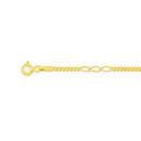 9ct-Gold-19cm-Fancy-Figaro-Curb-Bracelet Sale