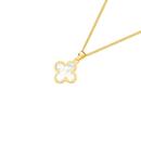 9ct-Gold-Mother-of-Pearl-Clover-Pendant Sale