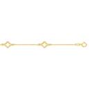 9ct-Gold-19cm-Multi-Open-Clover-Solid-Trace-Bracelet Sale