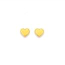 9ct-Gold-6mm-Puff-Heart-Stud-Earrings Sale