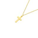 9ct-Gold-18mm-Matte-Polish-Lined-Star-Center-Cross-Pendant Sale