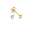 9ct-Gold-Diamond-Square-Look-Stud-Earrings Sale