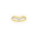 9ct-Gold-Diamond-Double-V-Shape-Split-Ring Sale