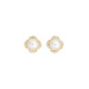 9ct-Gold-Pearl-Diamond-Stud-Earrings Sale