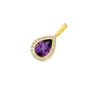 9ct-Gold-Amethyst-Diamonds-Enhancer-Pendant Sale