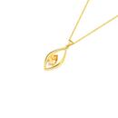 9ct-Gold-Citrine-Diamond-Pendant Sale