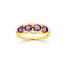 9ct-Gold-Amethyst-Diamonds-Ring Sale