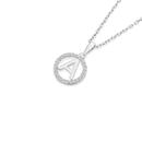 Sterling-Silver-Cubic-Zirconia-A-Circle-Initial-Pendant Sale