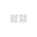 Sterling-Silver-Cushion-Cubic-Zirconia-Scroll-Stud-Earrings Sale