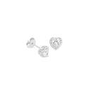 Sterling-Silver-Cubic-Zirconia-Heart-Halo-Stud-Earrings Sale