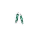 Sterling-Silver-Green-2x16mm-Inside-Out-Hoop-Earrings Sale