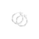 Silver-3x21mm-Double-Twist-Hoop-Earrings Sale