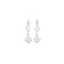 Silver-Round-CZ-Twist-Drop-Earrings Sale