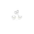 Silver-Button-Pearl-Stud-Earrings Sale
