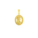 9ct-Gold-St-Christopher-Oval-Medal-Pendant Sale