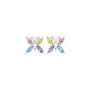 Silver-Pastel-CZ-Butterfly-Stud-Earrings Sale