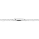 Sterling-Silver-145cm-Figaro-11-Pink-Cubic-Zirconia-ID-Bracelet Sale