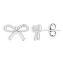 Silver-Bow-Stud-Earrings Sale