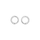 Silver-CZ-Open-Circle-Stud-Earrings Sale