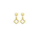 9ct-Gold-Open-Clover-Stud-Earrings Sale