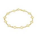 9ct-Gold-19cm-Multi-Open-Clover-Trace-Bracelet Sale