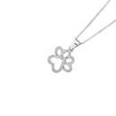 Sterling-Silver-Pets-Cubic-Zirconia-Paw-Print-Cutout-Pendant Sale