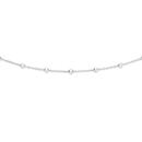 Italian-Silver-45cm-Ball-Station-Cable-Chain Sale