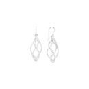 Silver-Double-Open-Twist-Drop-Hook-Earrings Sale