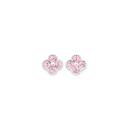 Silver-CZ-Clover-Stud-Earrings Sale