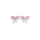 Silver-CZ-Bow-Stud-Earrings Sale