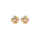 9ct-Gold-Tri-Tone-Texture-Polish-Knot-Stud-Earrings Sale