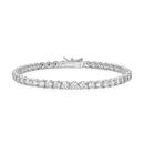 Sterling-Silver-Round-Cubic-Zirconia-19cm-Tennis-Bracelet Sale