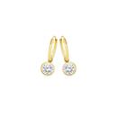 9ct-Gold-Cubic-Zirconia-Flex-Hoop-Earrings Sale