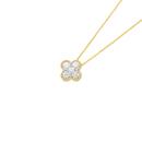 Alora-10ct-Gold-Lab-Grown-Diamond-Clover-Slider-Necklet Sale