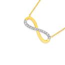 Exquisites-9ct-Gold-Diamond-Infinity-Necklet Sale