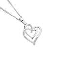 9ct-White-Gold-Diamond-Double-Linked-Heart-Pendant Sale