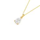 9ct-Gold-Cubic-Zirconia-Pendant Sale