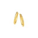 9ct-Gold-2x10mm-Diamond-Cut-Hoop-Earrings Sale
