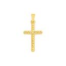 9ct-Gold-Diamond-cut-Cross-Pendant Sale